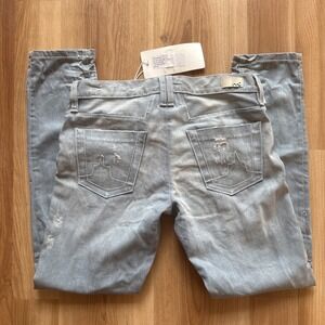 Alexandre Caugant AC Jeans Designer Sample Size 32" x 28" Skinny Distressed READ